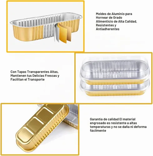 Vista 5 de Juego de 100 mini moldes para pasteles con tapas, mini moldes