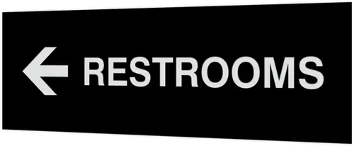 Vista 52 de Signs ByLITA Basic Restrooms - Letrero direccional para pared o puerta (negro), pequeño (paquete de 1)