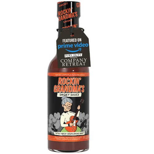 Vista 9 de Rockin' Grandma's Jamaican Jerk Sauce de Dave's Gourmet, 5 onzas líquidas - Destacado en Prime Video's Jury Duty: Company Retreat - Salsa picante