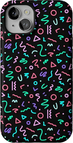 Vista 91 de Casely Funda para iPhone 15 Plus Todas las cosas divertidas Diversión en días laborables Diseño protector audaz Compatible con MagSafe
