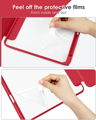 Vista 7 de DTTOCASE - Funda para iPad de 10.ª generación de 2022, 10.9”, reverso transparente y marco de poliuretano termoplástico antigolpes