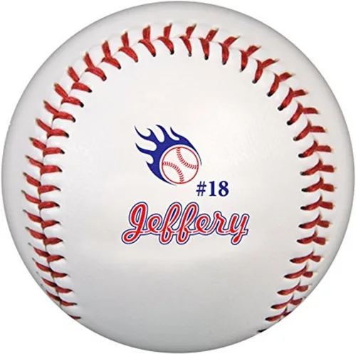 Vista 13 de Pelotas de béisbol personalizadas, tamaño oficial: elige entre 15 diseños o sube una foto o logotipo de empresa