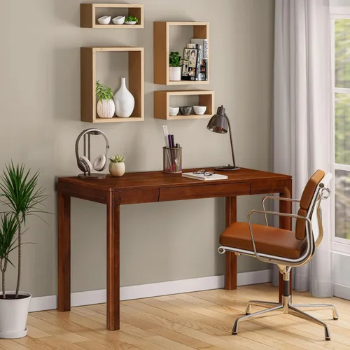 Vista 18 de NTC Flow Mesa de Café Moderna de Madera Rectangular con Cajón Oculto – Resistente al Agua y al Calor, Negro Quemado