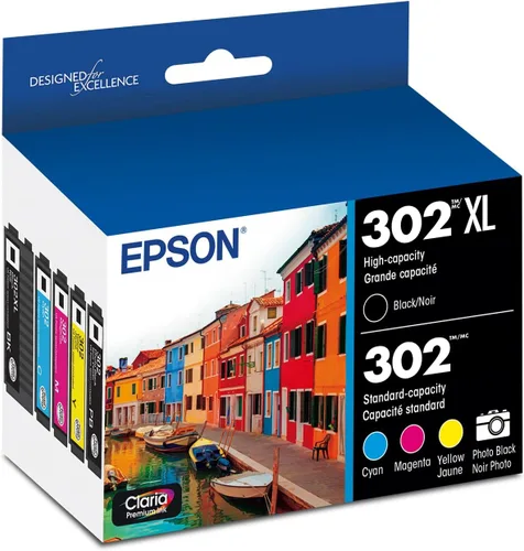 Vista 8 de Epson T302XL-BCS Claria Premium - Cartucho de tinta de alta capacidad, negro y capacidad estándar, negro y color fotográfico (CMYPB) (paquete de 2)