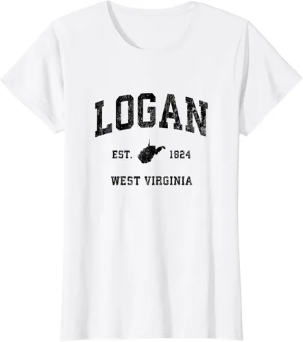 Vista 14 de Logan West Virginia WV - Camiseta deportiva clásica negra, Gris