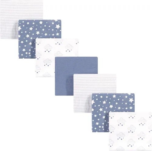 Vista 101 de Hudson Baby Unisex Baby Cotton Flannel Receiving Blankets Bundle, Neutral Woodland Pals, One Size (Pack of 2)
