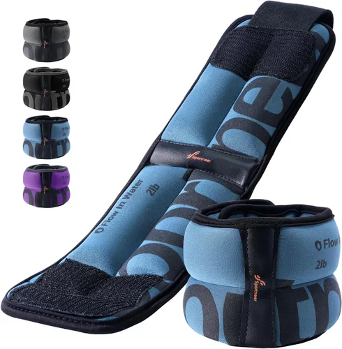 Vista 10 de Sportneer Ankle Weights for Men Women Strength Training, 4/10 lbs Pair Leg Weights Set Comfortable and Soft Perfect for Dancing Running Walking