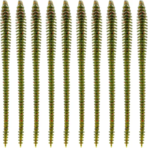 Vista 15 de 6th Sense Gusano Boosa Shakey - Cuerpo acanalado alterno, movimiento flexible, acción de cola bulbosa (10/pk) - Fabricado en los Estados Unidos