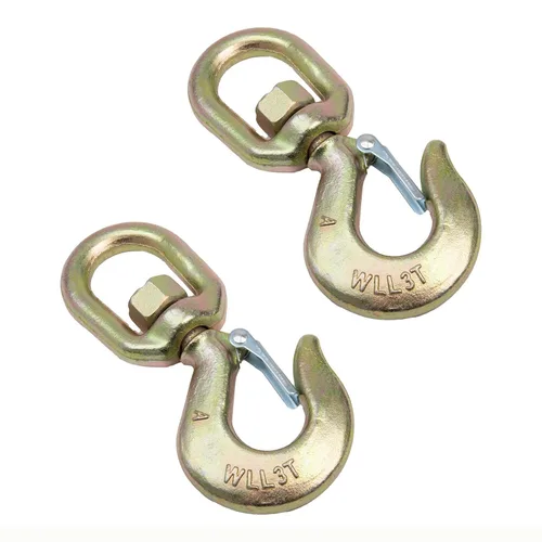Vista 8 de Hi-Gear Ganchos giratorios de elevación de 2 toneladas para cadenas de elevación, capacidad de trabajo de 4,400 libras, gancho de ojo giratorio