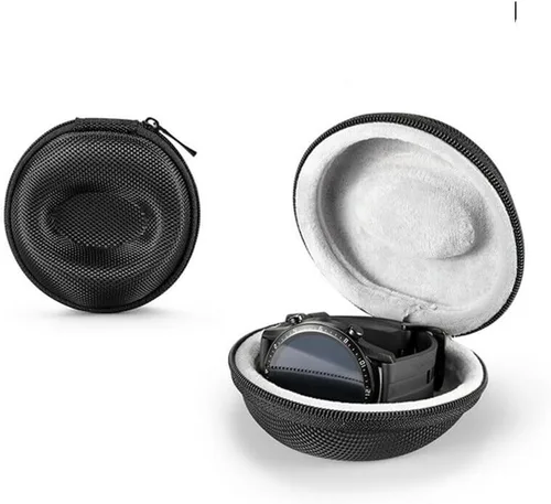 Vista 3 de Caja de reloj de viaje resistente a caídas Caja de almacenamiento individual para relojes de pulsera y relojes inteligentes Contenedor interior suave