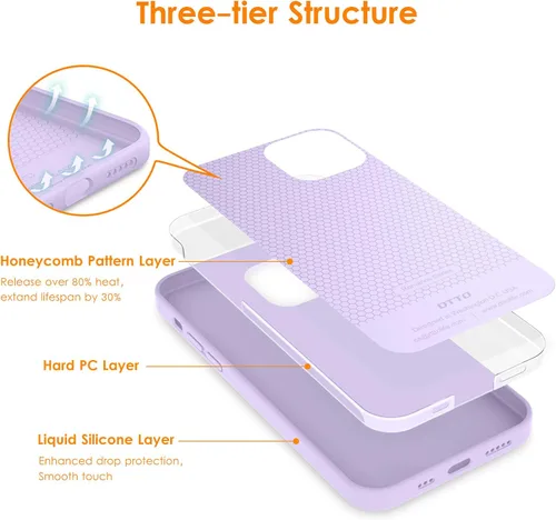 Vista 5 de DTTO Funda compatible con iPhone 12/12 Pro, a prueba de golpes, de silicona [serie Romance] [protección mejorada de cámara y pantalla] con cojín
