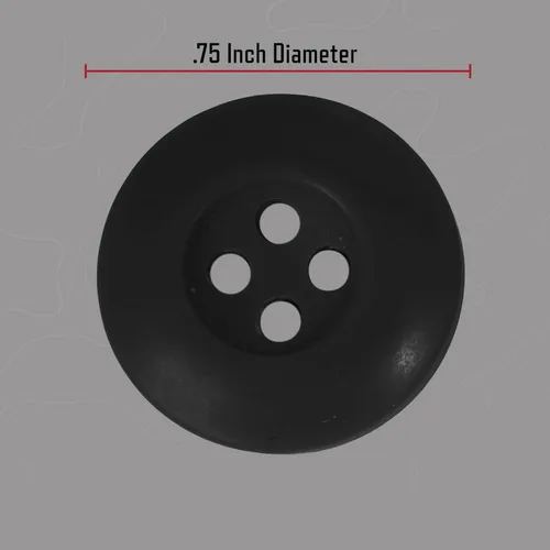 Vista 3 de Rothco Bolsa de 100 botones de repuesto BDU – Botones de plástico duradero de 4 agujeros para pantalones, camisas y chaquetas BDU Negro