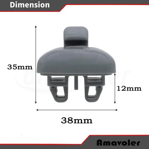 Vista 2 de 2 PCS 4B0857562 Soporte de clip de gancho para visera solar interior apto para Audi TT A6 S6.OEM: 4B0857562 4B0857563. (gris)