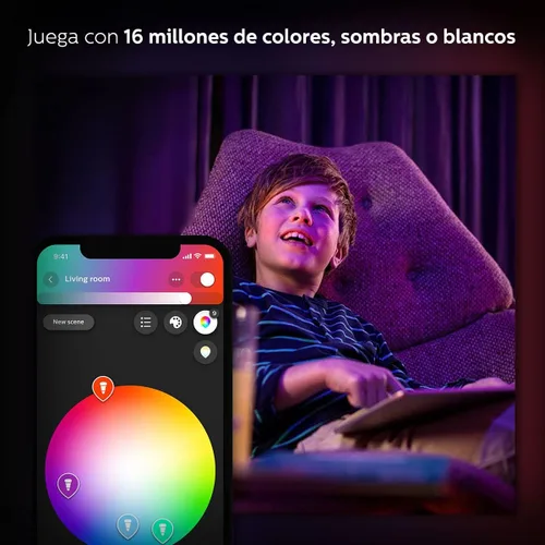 Vista 4 de Philips 800268 Hue LightStrip Plus - Extensión de luz LED inteligente regulable (compatible con Amazon Alexa, Apple HomeKit y Google Assistant)
