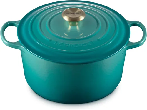Vista 13 de Le Creuset Horno redondo profundo Signature de hierro fundido esmaltado, 6.5 cuartos de galón., Artichaut