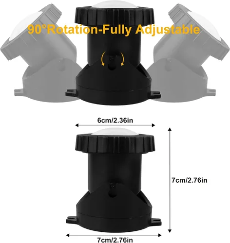 Vista 6 de Luces RGB para estanque con temporizador, luz LED sumergible bajo el agua, 98 pies, control remoto, IP68, impermeable, coloridos focos de paisaje