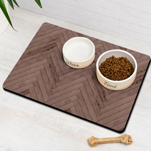 Vista 10 de Almohadillas de comida para perros para pisos absorbentes, alfombrilla de comida para gatos - Almohadillas de tazón de perro de secado rápido