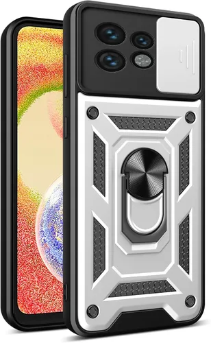 Vista 41 de Compatible con carcasa de soporte Infinix Zero Ultra 5G, con cubierta de lente de cámara deslizante compatible con funda Infinix Zero Ultra 5G Negro