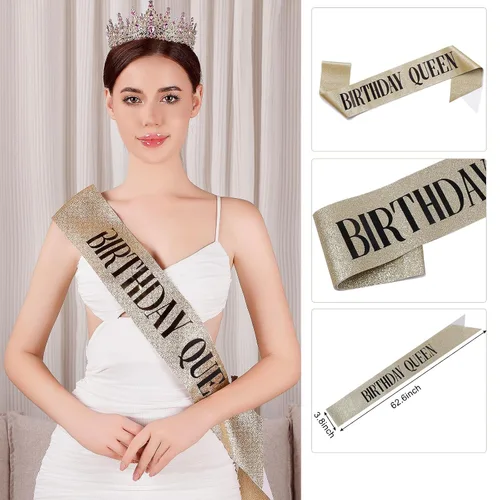 Vista 17 de Tiara para mujer, coronas de reina de cristal, tiaras de princesa con diamantes de imitación, accesorios para el cabello real perfectos para Plateado