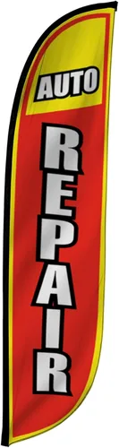Vista 32 de LookOurWay Bandera de plumas, bandera publicitaria de 12 pies de alto para promoción de negocios y eventos, solo bandera, detalles automáticos