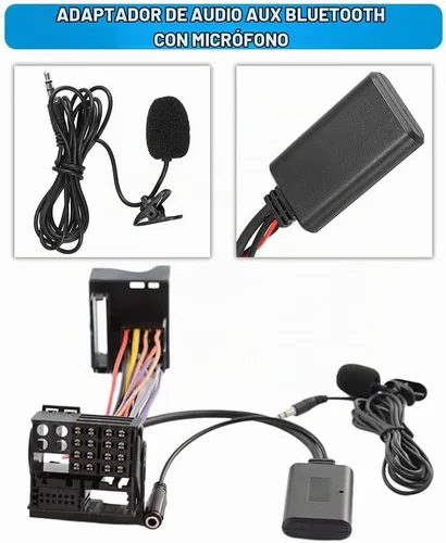 Vista 4 de Adaptador AUX de audio compatible con Bluetooth con micrófono, compatible con BMW Z4 (E85/E86), X3(E83), compatible con Mini Cooper (R50/JCW)