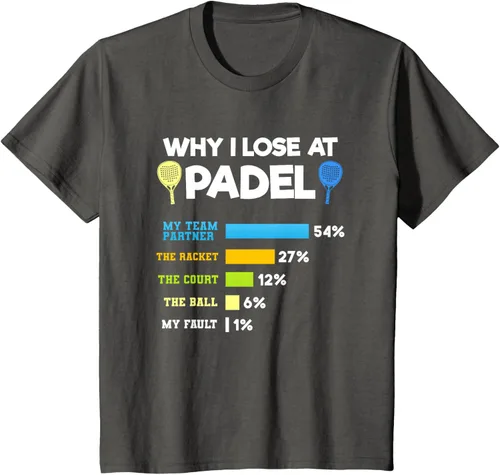 Vista 35 de Camiseta Why I Lose At Padel Answers Not My Fault