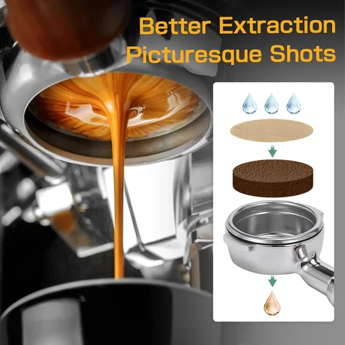 Vista 4 de 600 piezas de papel filtro de espresso para máquina de espresso CASABREWS, filtro portafiltro desechable para portafiltro manual De'Longhi Stilosa