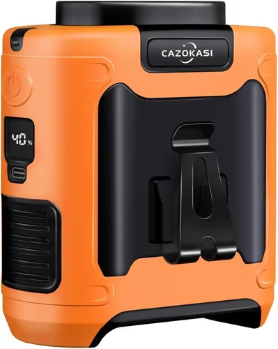 Vista 10 de CAZOKASI Ventilador personal con clip para la cintura, recargable, portátil, manos libres, para viajar, trabajar, al aire libre, oficina