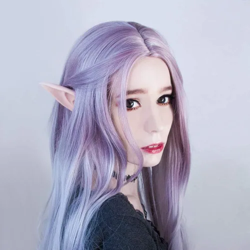Vista 7 de FRESHME Fairy Pixie Elf Ears - Cosplay Soft Pointed Ears Elven Masquerade Vampire Fairy Ears Makeup Costume Accessories