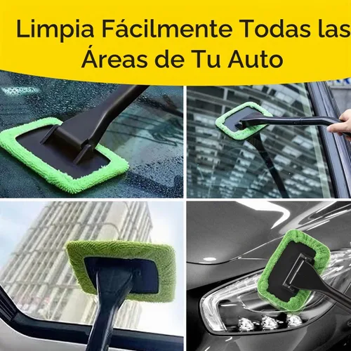 Vista 6 de Herramienta de limpieza para parabrisas, microfibra, mango de 16 pulgadas, bonete adicional