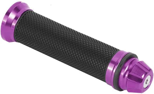 Vista 8 de Manillar de motocicleta de aleación de aluminio CNC de goma de manillar universal compatible con mango de bicicleta de 7/8 pulgadas (morado)