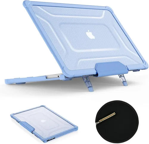 Vista 10 de SEYMAC stock Funda para MacBook Pro de 14 pulgadas, Protección Absorbente de Impactos con Soporte Plegable y Funda con Alfombrilla para Ratón