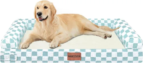 Vista 16 de NANUYA - Cama ortopédica para perros de tamaño mediano/grande, lavable: Camas con almohada para perros de tamaño mediano/grande, sofá de espuma