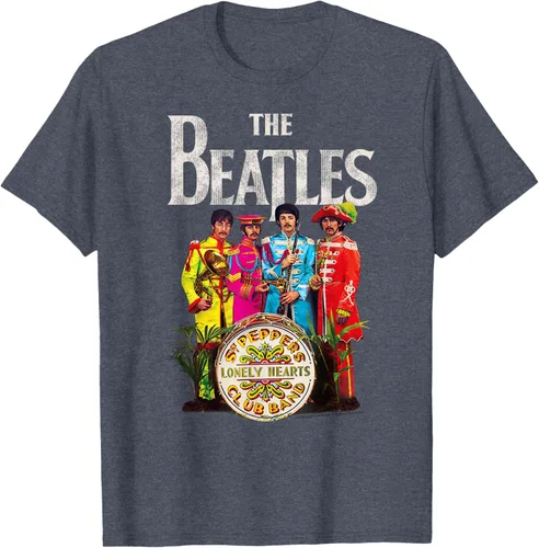 Vista 51 de The Beatles Sgt. Pepper's Lonely Hearts Camiseta de manga corta Negro