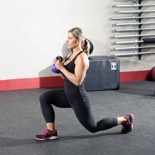 Vista 3 de Body-Solid Pesas rusas recubiertas de vinilo con asas de agarre de hervidor, pesas rusas perfectas para entrenamiento con pesas y equipos