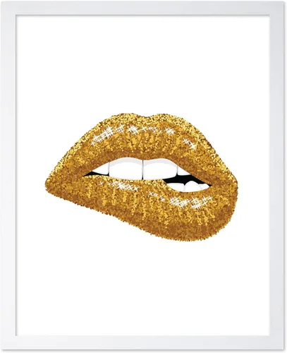 Vista 42 de Poster Master Impresión de labios dorados, póster de mordida de labio, arte moderno y minimalista, regalo bohemio para hombres y mujeres, diseño
