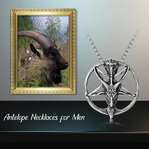 Vista 5 de Collar de estrella para hombre, acero inoxidable 316L, con colgante de estrella pagana, amuleto talismán, joyería de regalo para padre, hermano