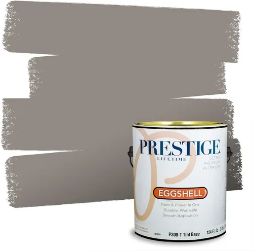 Vista 6 de PRESTIGE Pinturas Pintura Exterior e Imprimación en Uno, 1 Galón, Mate, Combinación Comparable de Sherwin Williams* Black Magic* SW6991-PCM
