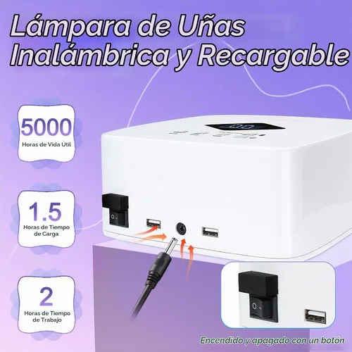 Vista 7 de LKE Nail lamp Secador de uñas, Blanco