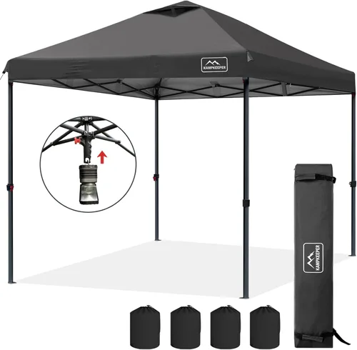 Vista 15 de KAMPKEEPER Tienda de campaña desplegable de 12 x 12 pies, toldo resistente para exteriores, para eventos, campamento, fiestas, cenador poligonal