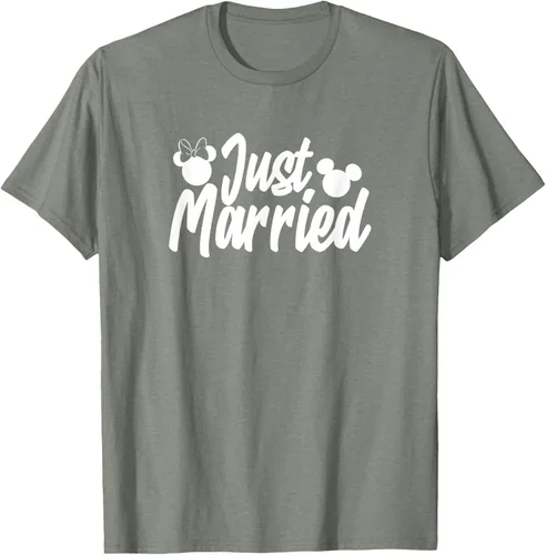 Vista 7 de Disney Mickey & Friends Mickey & Minnie Just Married Lyrics Camiseta Negro