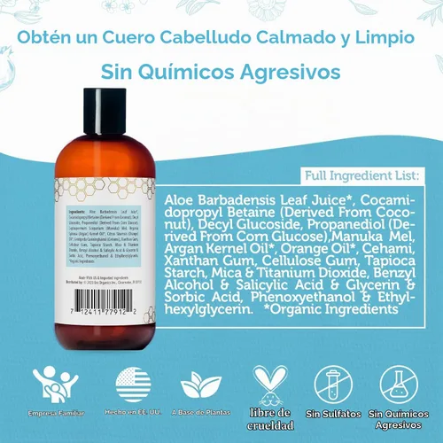 Vista 6 de Era Organics, champú libre de sulfato para la caspa, psoriasis, eczema, cuero cabelludo seco y con picazón (4 onzas)