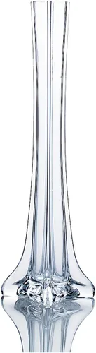 Vista 8 de WGV - Jarrón de torre Eiffel, abierto de 1 pulgada, altura de 16 pulgadas, recipiente floral de vidrio negro con base resistente, centro de mesa