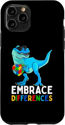 Vista 10 de Carcasa para iPhone 15 con diseño de rompecabezas de dinosaurios, concientización del autismo para niños