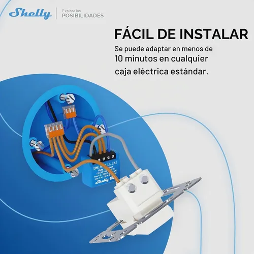 Vista 4 de Shelly 1 Mini Gen3 Relé de interruptor inteligente WiFi 1 canal 8A Automatización del hogar Puerta de enlace Bluetooth Compatible con Alexa