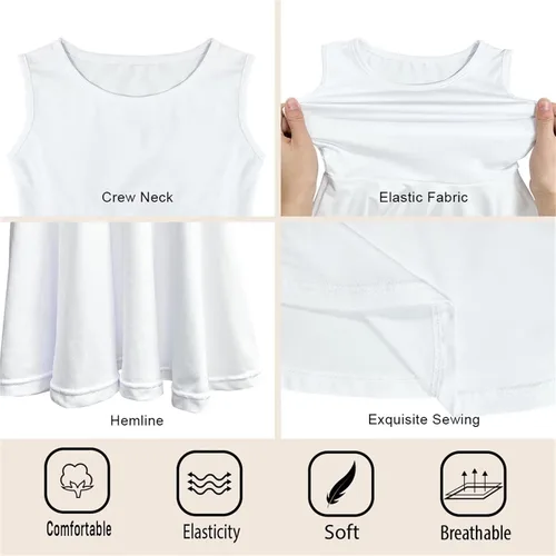 Vista 5 de Vestido casual para niñas, lindos trajes de verano sin mangas, tallas 3-16, Chicken