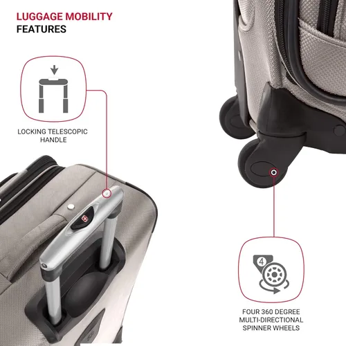 Vista 2 de SwissGear - Equipaje suave expandible Sion con ruedas Peltre