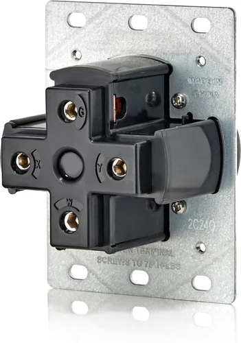 Vista 5 de Leviton Receptáculo/salida de carga EV de 50 amperios, resistente, resistente a la intemperie, 1450 W, negro