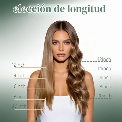 Vista 8 de Ugeat Extensiones de cabello humano con clip de 12 pulgadas, extensiones de cabello balayage con clip, marrón chocolate ombre, extensiones