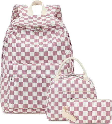 Vista 15 de Bluboon - Mochila escolar para niñas y mujeres para uso diario y de estilo informal, para portátil de 15 pulgadas, con bolsa para almuerzo y bolsa